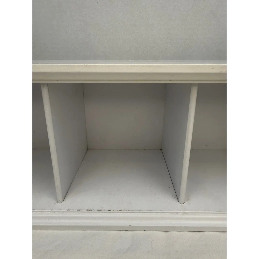 White Wooden 4 Cube Cubby Organizer Wall Mount‎ Storage Rack